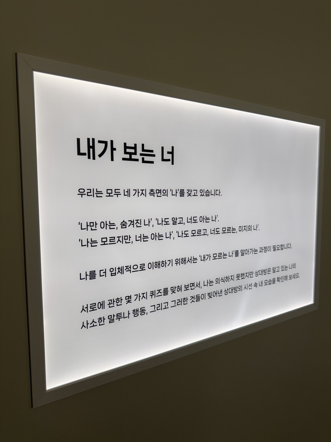 내가 보는 너 설명 패널