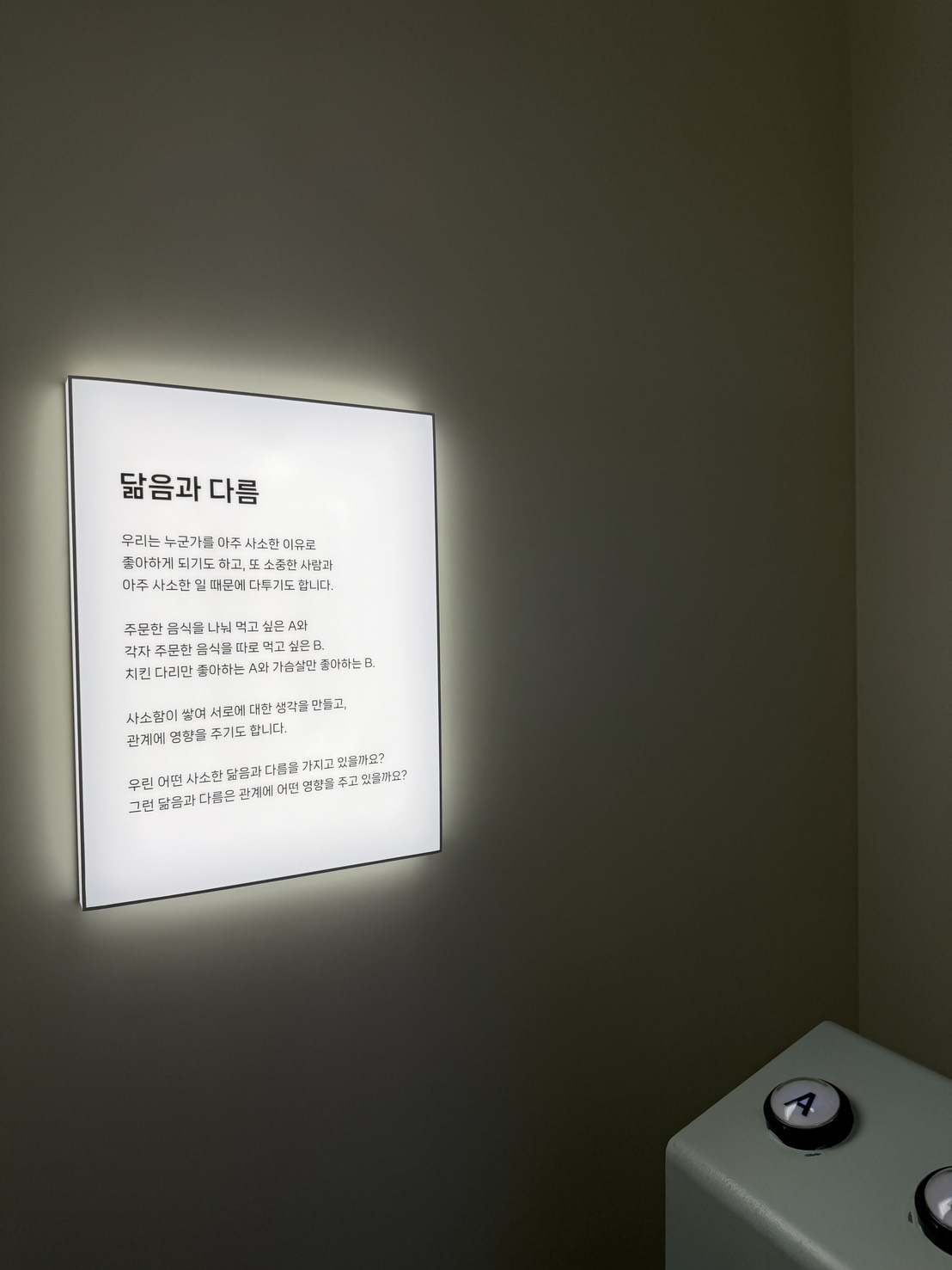 같음과 다름 설명 패널